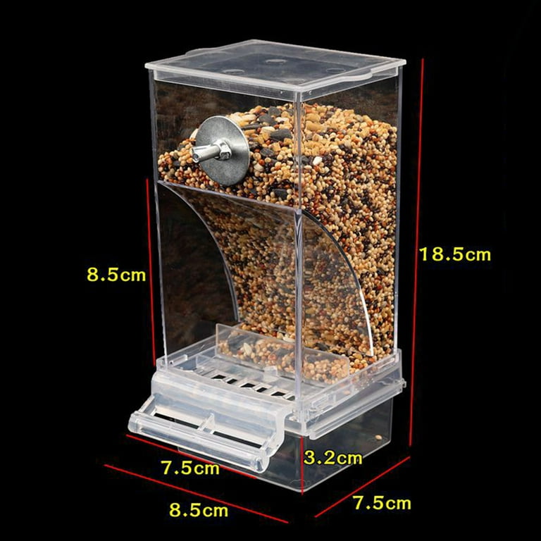 Hanging Bird Feeders for Cage Automatic Food Dispenser Plastic Food Container with Perch for Budgie Cockatiel Conure Walmart