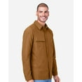 thumbnail image 2 of Harriton M72 Unisex Flex Twill Overshirt-Duck Brown-XL, 2 of 6