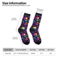 thumbnail image 2 of Fotbe mushroom rainbow color Skull Calcetas Largas con Estampado para Hombre y Mujer – Calcetas de Compresión Transpirables y Elásticas, Viajar y Uso Diario Talla 5-11, 2 of 6