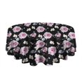 thumbnail image 5 of Pioneer Flower Floral Print Pattern Round Tablecloth 60"x60",Wrinkle Wipeable Table Cloth for Kitchen Dining Room Picnic Patio Party, 5 of 6