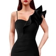 thumbnail image 3 of Vestido VFSHOW Maxi fruncido con volantes y una correa para el hombro para mujer, 3 of 6