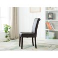 thumbnail image 4 of Topline Home Furnishings Brown Faux Leather Parson Chair, 4 of 5