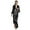 A-Black655, variant on XIAOCHA Sequin Maxi Dress for Women Loose Fit Long Sleeve Split V Neck Shiny Glamorous Party Dresses