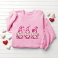 thumbnail image 6 of Craaazy Women's Valentines Day Crew Neck Love Heart Long Sleeve Hoodless Sweatshirts, 6 of 6