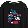 thumbnail image 3 of Instant Message - Americana - Red, White, & Blue Construction Trucks - Toddler & Youth Long Sleeve Graphic T-Shirt, 3 of 6