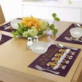 thumbnail image 4 of Ambesonne Animal Place Mats Set of 4, Dancing Ballerina Words, Standard Size, Maroon and Marigold, 4 of 6