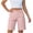 *Pink, variant on VBVC Women's High Waist Cargo Bermuda Shorts,Button Fly Utility Workwear Shorts For Women,Ladies Summer Knee Length Hiking Shorts with Pockets,Army Green,S-2XL