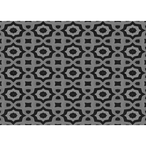 Ahgly Company Indoor Rectangle Patterned Charcoal Black Area Rugs, 2' x 4'
