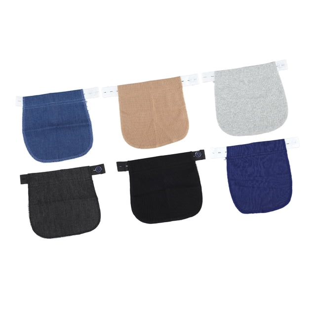 Extensor de pantalones de maternidad, 6 piezas, extensores de cintura ajustables para pantalones de maternidad para mujeres embarazadas, extensor de cintura para embarazo, instalación sin esfuerzo