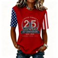 thumbnail image 2 of 911 Never Forget Shirt for Women Flag Printed Vintage 9/11 Memorial Shirt 911 25th Anniversary Flag Shirt for Women, 2 of 6