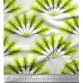 thumbnail image 1 of Soimoi Green Moss Georgette Fabric Pine Leaves Print Fabric by Yard 42 Inch Wide, 1 of 3