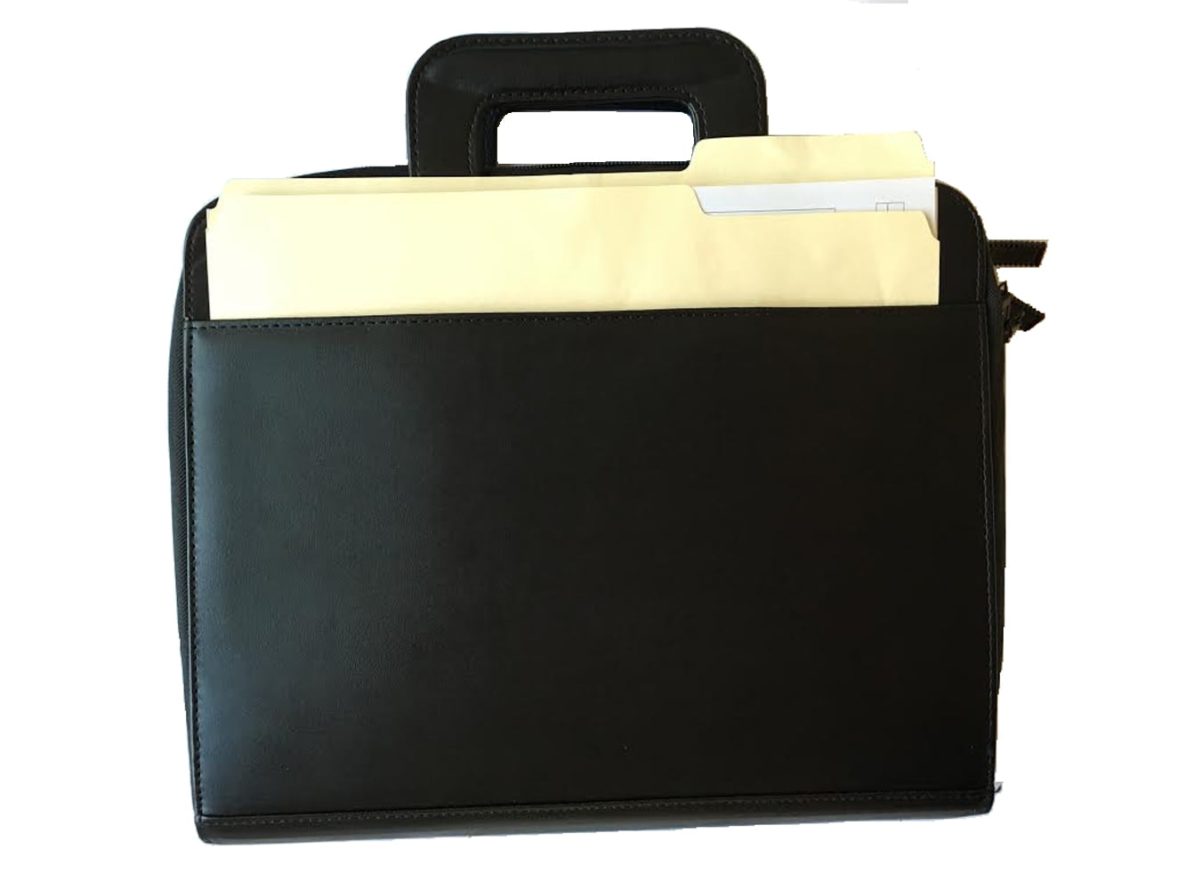 Leatherette 3 RING BINDER FOLDER PORTFOLIO ORGANIZER PLANNER /& BRIEFCASE HANDLE