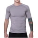 thumbnail image 1 of Camisa Elvqul para Caballero de Color Sólido Playa Gris Gym Manga Corta Cuello Redondo, 1 of 8