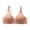 Coffee, variant on Tumotour Full Coverage Bras For Women Adjustable Straps Lace Pattern Wireless Non-Steel Ring Push Up Breathable Bralette Underwear Plus Size Back Buckle Soft Comfortable Breastplate Underwear