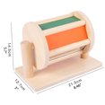 thumbnail image 4 of Juguete De Tambor Giratorio Sensorial, Textil De Madera, Instrumento Educativo Temprano Para Bebés, Juguete De Cognición De Color Giratorio ANGGREK Descripción de la referencia, 4 of 5