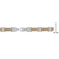 thumbnail image 7 of Gold Ion Plated Stainless Steel Cubic Zirconia Link Bracelet with Extender Lock, 7 of 7