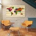 thumbnail image 3 of Abstract Watercolor World Map Wall Art Canvas Abstract Map Art Watercolor Map Decor Mordern Design Framed Canvas Art For Bedroom Livingroom Office, 3 of 7