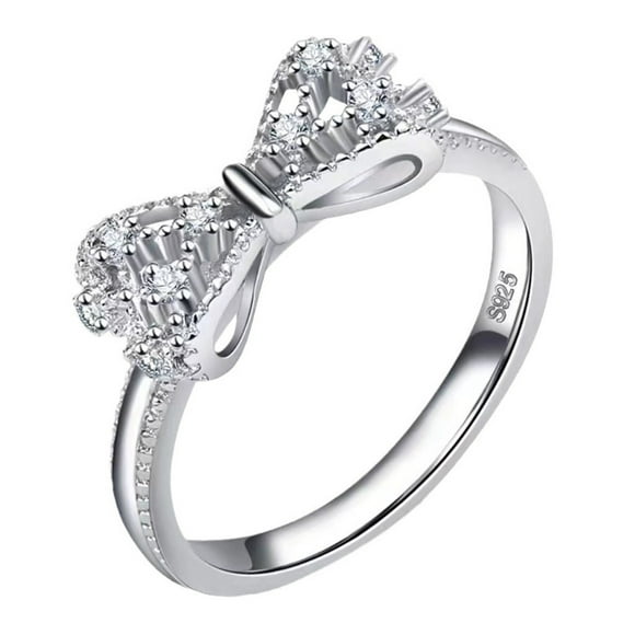 Kbndieu A Ring Exquisite Handmades Platinums Plated Ring with Microes Inlaid Fashionable Accessory Home Decor