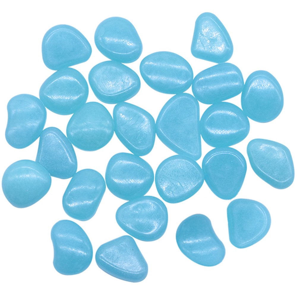 300 Pierres Lumineuses Solaires - Galets Fluorescents Blancs - Décoration Jardin, Allée, Piscine
