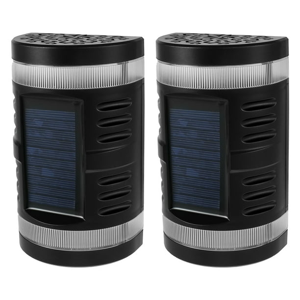 2Pcs Luz De Pared Solar Luz De Paso Solar Led Para Exteriores Luz De Cerca Solar De Encendido / Apagado Automático Luz De Cubierta Solar A Prueba De Agua Ip65 Con Luz Blanca Para Patio Escaleras Jardí Muyoka Hogar