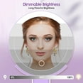 thumbnail image 6 of MIYADIVA Magnifying Mirror with Light, Double Sided 30X/1X Lighted Travel Makeup Mirror with Magnification, 3 Color Lighting, Dimmable Touch Screen, Adjustable & Foldable Hand Mirror (White), 6 of 10