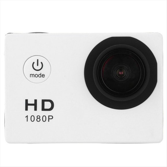 Cámara de Acción HD de 1080P con Pantalla LCD, Resistente Al Agua Hasta 30 M, para Deportes de Bicicleta, Motocicleta, Esquí y Buceo, Color