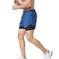 thumbnail image 3 of Men's Running Shorts, 2-in-1 Stealth Short, Summer Quick-Drying Breathable Double-Layer Anti-Slip Three-Quarter Training Fitness Running Gym Yoga Outdoor Sports Shortsshorts, 3 of 7
