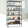thumbnail image 4 of 6-Tier Wire Shelf 72" x 16" x 42" Metal Storage Shelves Adjustable Storage Racks NSF Wire Shelving Units for Basement Garage Kitchen,1500 lbs Capacity, Black, 4 of 10