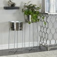 thumbnail image 2 of CosmoLiving by Cosmopolitan 31", 25"H Silver Metal Planter with Removable Stand (2 Count), 2 of 8