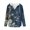 Bird And Flower Print, variant on Loose Fit Long Sleeve Shirts Octopus Pattern for Women Hooded Pullover Sweatshirt, imitation Waffle Pullover Tops for Fall Autumn