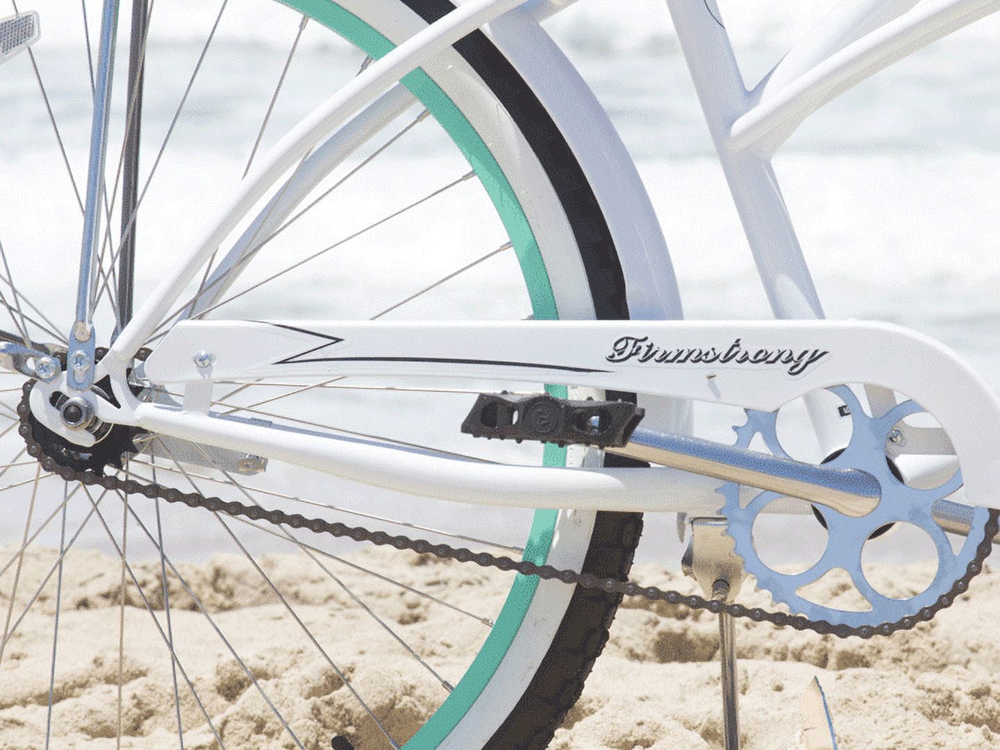 Firmstrong Urban Lady Boutique, 26", Women's, Single Speed, White/Green