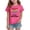 T-shirt191-Hot Pink, variant on UAYOTSE Little Girls Ocean Graphic Short Sleeve Tees Crewneck Cotton Summer Casual Beach Holiday Outfit Tops,Sizes 7-8 Years