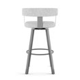 thumbnail image 4 of Amisco Parker 30 In. Swivel Bar Stool - Grey White Polyester / Metallic Grey Metal, 4 of 9