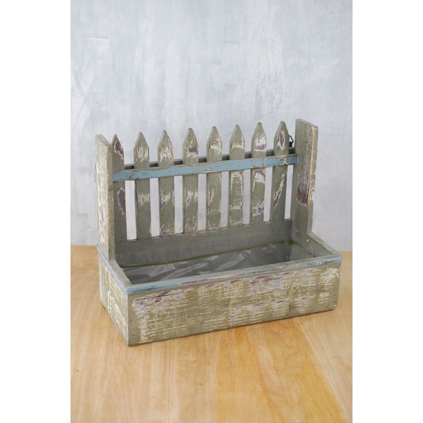 Wood Picket Fence 9x11 Planter Box