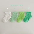 thumbnail image 4 of 4 Pairs Summer Socks Baby Toddlers Thin Socks Mesh Socks Boys Girls Holes Crew Socks D 1-3 Year-old, 4 of 5