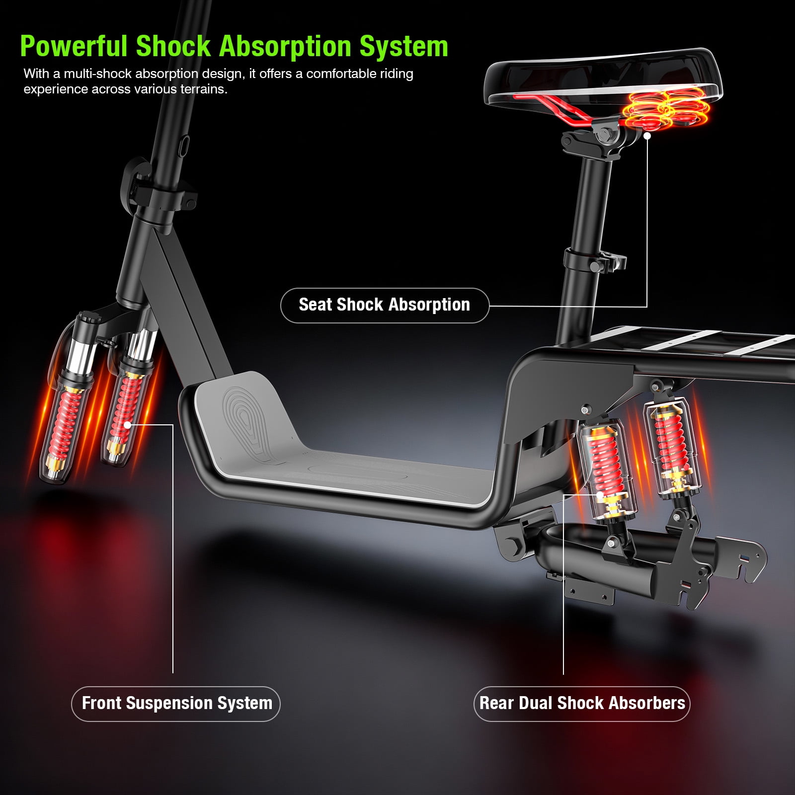 14-inch Folding Electric Scooter - 48V 500W High-Speed Motor, 32
