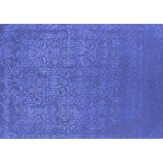 Ahgly Company Indoor Rectangle Oriental Blue Industrial Area Rugs, 5' x 8'