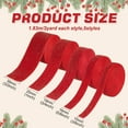 thumbnail image 3 of 10Yards 5 Sizes Sparkle Velvet Ribbon Red Single-Sided Velvet Ribbon, 3 of 9
