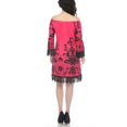 thumbnail image 3 of Women's Vintage Printed Off the Shoulder Mini Dress, 3 of 4