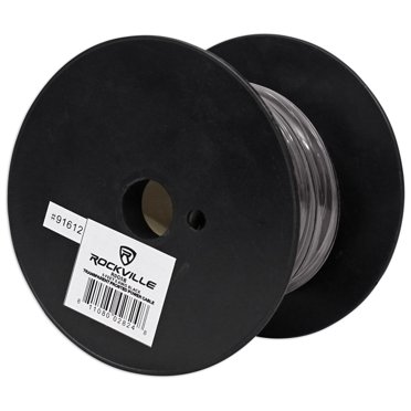 Rockville R0G100 BLACK 1/0 Gauge Power/Ground Wire - 100 Foot Spool For Car Audio