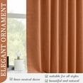 thumbnail image 6 of Blackout Curtains 63 Inches Long for Bedroom Nursery Living Room Darkening Terracotta Black Out Curtain Thermal Insulated Drapes Modern Farmhouse 2 Panels Set Drape, 6 of 15