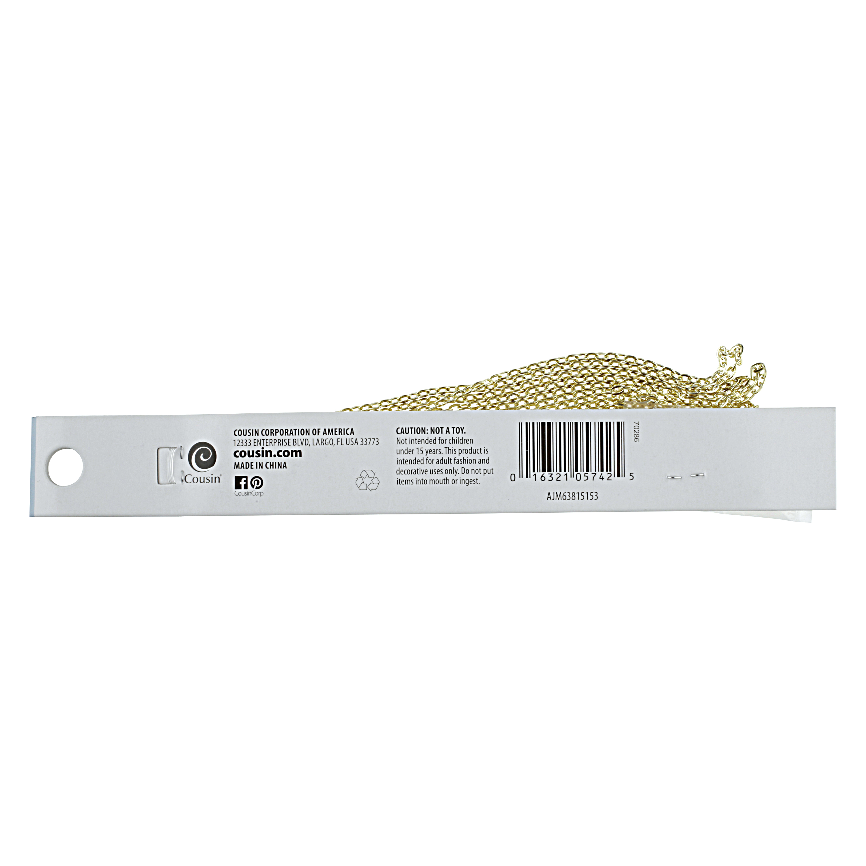 DIY Gold 90" Link Chain, 1 Each