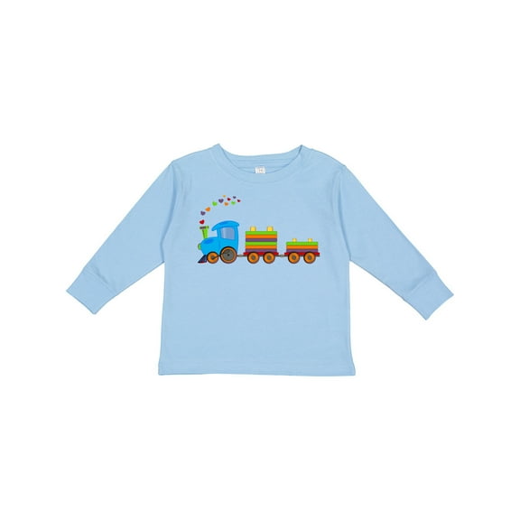 Inktastic Colorful Toy Train Boys or Girls Long Sleeve Toddler T-Shirt