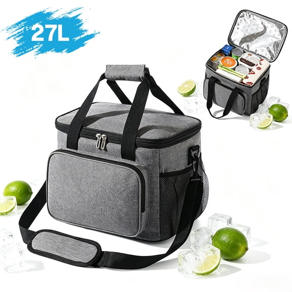 BN-LINK Soft Cooler Bag, 48 Cans Leakproof Insulated Bag,Portable Insulated Cooling for Lunch, Beach, Drink, Beverage, Travel, Camping,Picnic,Gray