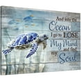thumbnail image 2 of Sea Turtle Wall Art Turtle Pictures Wall Decor Inspirational Quotes Canvas Painting Print Ocean Artwork Modern Home Decor Framed for Living room Bedroom Bathroom Office 12"X16", 2 of 6