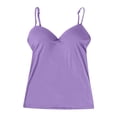 thumbnail image 6 of Seamless Comfort Camisole Built In Bra Padded Tank Top Soft Stretchy Sleeveless Undershirt for Layering Satin Top Women Tops Womens Big Tops for Women, 6 of 8