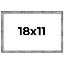 18x11 Frame Silver Grey Distressed Solid Wood Picture Frame | 0.75 Inch Moulding Width | Interior