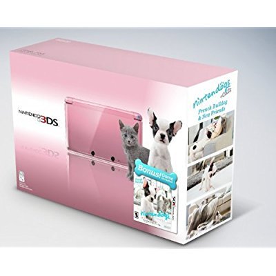 Nintendo - Nintendo 3DS - Pearl Pink Bundle Nintendogs + Cats: French Bulldog and New Friends