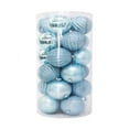 thumbnail image 1 of Kit Esferas Navideñas 24 Azul Mate Y Diamantado De 10cm, 1 of 4