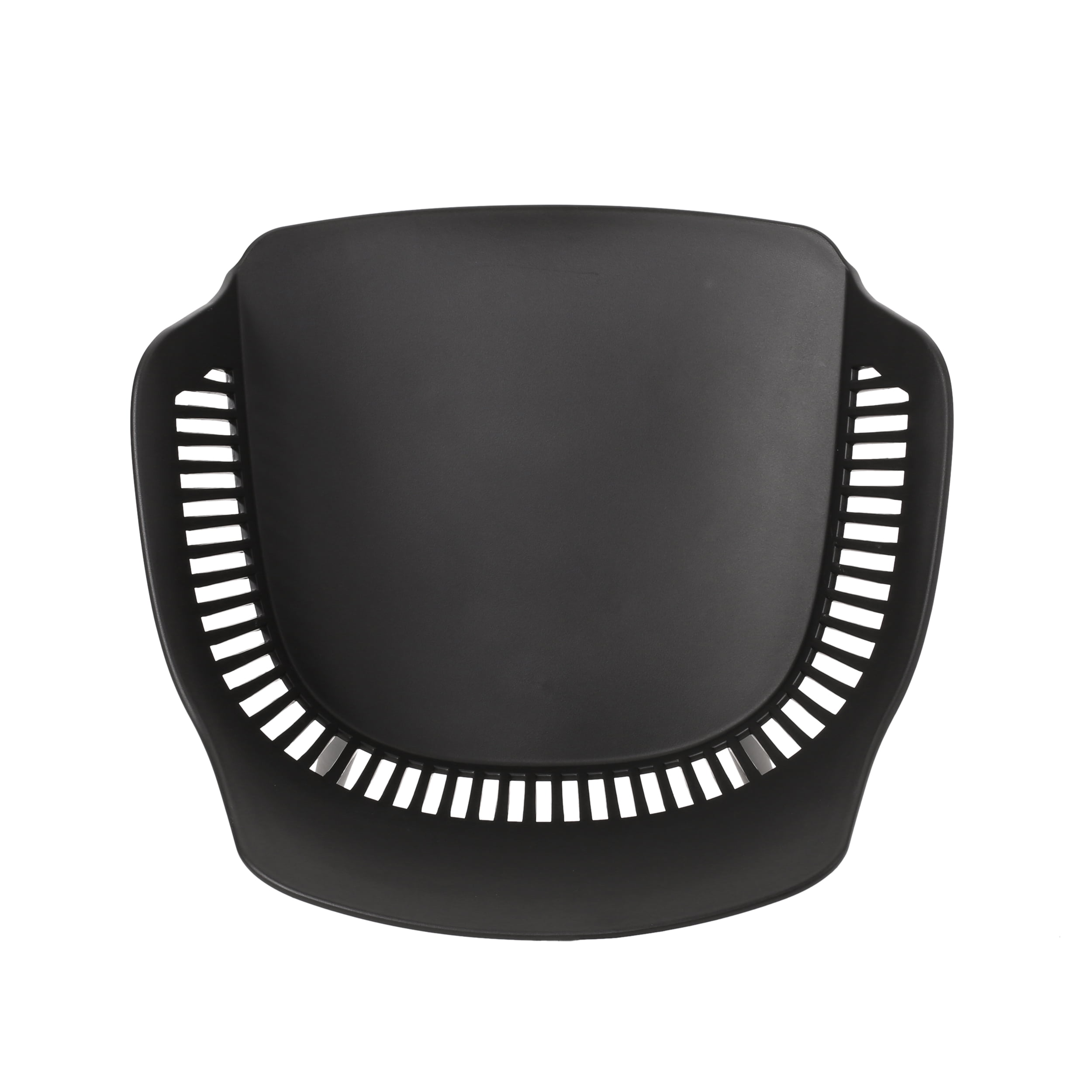 Noble House Dahlia Plastic Patio Dining Arm Chair in Black (Set of 2)